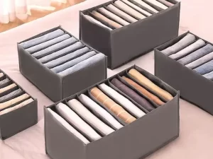 Cloth Organizer Box – 7 Grid Closet & Drawer Divider Storage Box