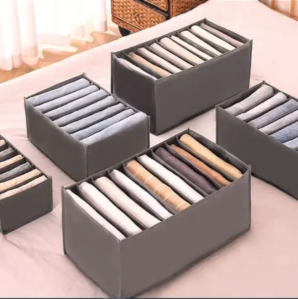 Cloth Organizer Box – 7 Grid Closet & Drawer Divider Storage Box - ARAMBAZ