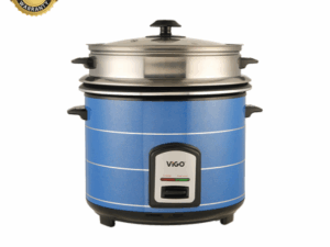 Vigo Rice Cooker - 3.0L 1100W REL-50-05 SS Blue (Two Pot) | Fast Cooking | Two Pot Convenience | Magnetic Switch | Thermostat Control | Perfect for Family Meals