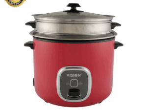 Vision Rice Cooker 2.8L 1000W REL-Prime (Double Pot) Red | Fast & Even Cooking | Built-in Thermostat | Durable & Stylish | Perfect for Family Use