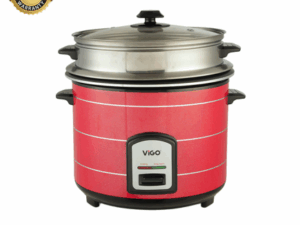Vigo Rice Cooker - 3.0L 1100W REL-50-05 SS-Red (Single Pot) | Fast Cooking | Magnetic Switch | Thermostat Control | Durable SS Body | Perfect for Daily Use