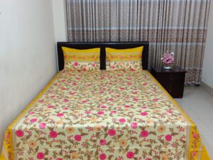 Luxury Twill Cotton Bedsheet – Super King Size – 4 Pcs Set