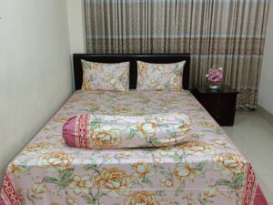 Sale Luxury Twill Cotton Bedsheet – King Size – with Pillow Cover
