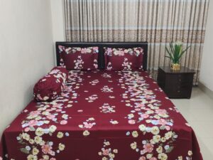 Sale Luxury Twill Cotton Bedsheet – King Size – with Pillow Cover