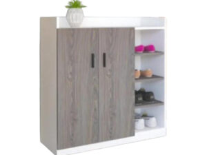 Modern Home Furniture Shoe Rack with Cover – Laminated Board (Albino & White) – Minimalistic Sophistication M