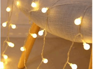 28-Piece Warm White Snowball Fairy String Lights – Indoor/Outdoor Decorative LED Light for Room, Party & Events