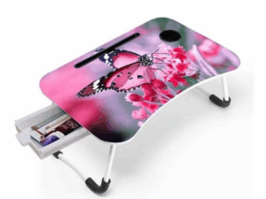 Multi-Function Folding Waterproof Printing Laptop Desk with Drawer – Perfect for Home, Office & Study Use