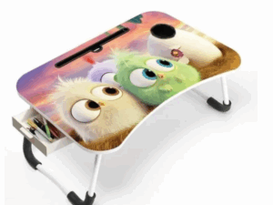 Multi-Function Folding Waterproof Printing Laptop Desk with Drawer – Perfect for Home, Office & Study Use