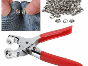 Hand Pressure Pliers for Prong Snap Button (with FREE 100 Buttons)