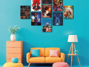 9-Pcs Anime Combo Wall Poster Set – Stylish Home Decoration