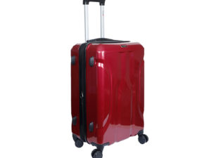 Travello Luxury Plus 28-Inch Hardtop Luggage | Ultra Lightweight & Water-Resistant Trolley | Double Caster Wheels & Spacious Design (Dark Red)
