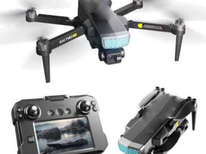 Brushless Motor Drone | 4K Ultra HD Camera | Optical Flow Dual Camera | Display Remote | 2.4G WiFi FPV | Headless Mode | Follow Shot | Altitude Hold | Obstacle Avoidance | Adult Drone (Black)