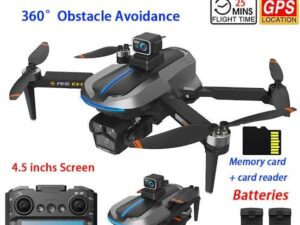 GPS Drone | Big Remote Display | 4K Dual Camera | Foldable Smart Aerial Quadcopter