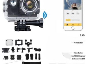 Ultra HD Action Camera – 12MP | 2" LCD | 30M Waterproof | 170° Wide Angle | Remote Control | Helmet & Bicycle Mount | Outdoor Sports Cam