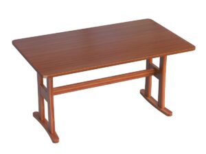 Regal Dining Table – Edessa TDH‑341‑3‑1‑20 (6‑Seater, Yellowish)