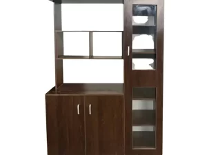 Modern Open Shelves Storage with Double Cabinet Drawers