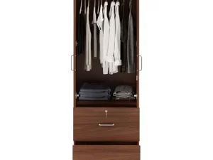 2 Part Almirah with Coat Hanger Shelf & 2 Locker Drawers