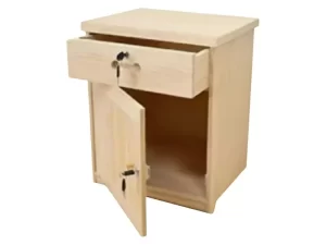 Bed Side Table with Cabinet/Drawer
