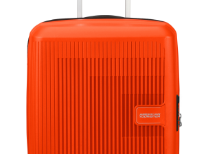 American Tourister Carbon Fiber Luggage (Bright Orange) — Premium Hard Shell Spinner Suitcase for Men & Women
