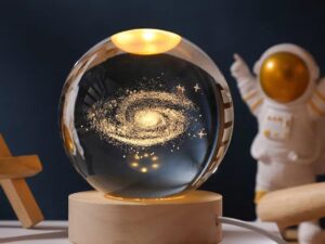 3D Color Changing LED Crystal Ball – Galaxy