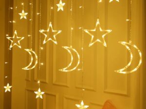 Moon Star LED Curtain Garland String Light