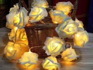 Rose Fairy Light - 20pcs Golden LED Rose Light