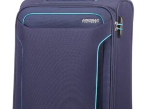 American Tourister Fabric Navy Luggage | Premium Soft-Shell Suitcase | Lightweight, Durable & Stylish