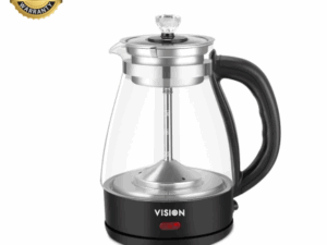 Vision E. Kettle 1.0L VIS-EK-020 (Smart Glass) | Rapid Boiling | Smart Glass Design | Auto Shut-Off | Compact & Stylish | Perfect for Daily Use