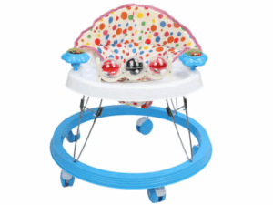 Smile Baby Walker - Cyan Blue & White