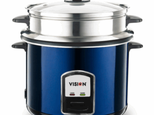 VISION Rice Cooker 3.0 Liter REL-50-05 SS Blue (Double Pot) | Large Capacity | Fast & Even Cooking | Durable SS Body | Perfect for Family Use