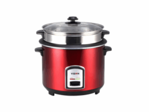 VISION Rice Cooker 3.0L RC-REL-50-05 SS Red | Large Capacity | Double Pot | Automatic Cooking | Stainless Steel Body