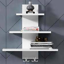 Karigor BD Home Decor 3 Wall Shelves Wall Rack with Key Chain Holder – 3 Shelves