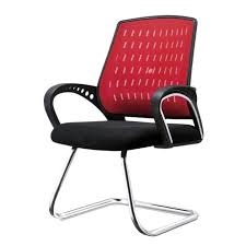 Furniture Plus (FP-M-77-SS) Executive Visitor Chair – Red & Black