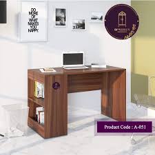 Andormahal MDF Minimalistic Reading Table with Side Bookshelf (4ft × 2.5ft × 16 inch)