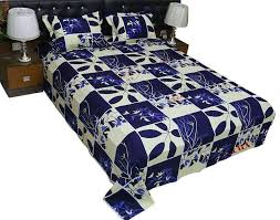 King Size Bed Sheet Set – Pure Cotton with 2 Pillow Covers (3 Piece)