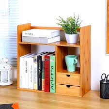Meraj Furniture Desktop Organizer Bookshelf – Manga & Office Wood Bookshelf (Brown, 50 × 17 × 47 cm)