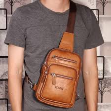 PU Leather Premium Crossbody Bag for Men – Louiswill Sport Chest Bag