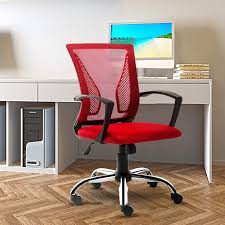 Furniture Plus (FP-M-124-Red) Smart Executive Chair – P Mesh Red Colour