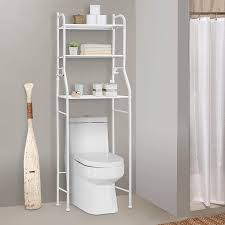 70 Inches Furnix Freestanding 3-Tier Over-The-Toilet Organizer Rack – Waterproof Metal Bathroom Storage Shelf for Space-Saving