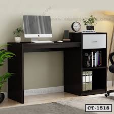 Andormahal MDF Swish Laptop Table with Bookshelf (2.5ft × 2.5ft × 14 inch)