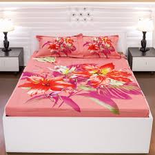 Double King Size Bedsheet With Two Pillow Covers