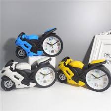 Motorcycle Alarm Clock – Portable Battery-Powered Desktop Clock for Kids & Friends