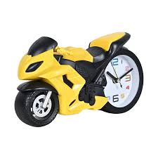 Motorcycle Alarm Clock – Portable Battery-Powered Desktop Clock for Kids & Friends