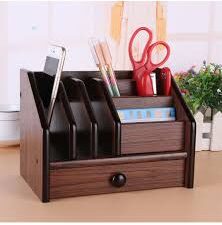 Meraj Furniture Solid Wood Desktop Shelf – Student Desk Small Bookshelf with Drawer (Brown, 30 × 19 × 20 cm)