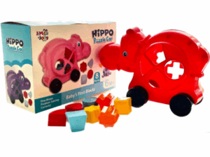 Hippo Puzzle Car - Red