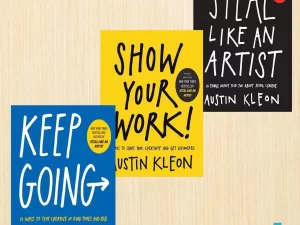 Austin Kleon Three Book Set (Steal Like an Artist / Show Your Work / Keep Going)