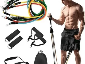 11 Pcs Resistance Bands Set, Portable Exercise Resistance Band Set