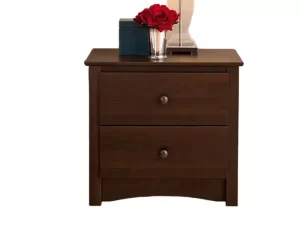 Bed Side Table with 2 Drawers – Functional 2-Drawer Bedside Table [14" Depth x 16" Width x 20" Height]