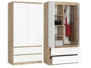 Indispensable – Best Quality Furniture Modern & Contemporary Style 2 Door with 2 Drawer Almira / Wardrobe – Furniture & Decor
