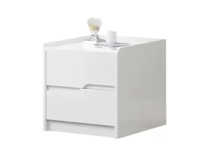 Newfangled - Best Quality Furniture Terence High Glossy Bed Side Table with Drawer Storage – Furniture & Decor – Modern and Trendy